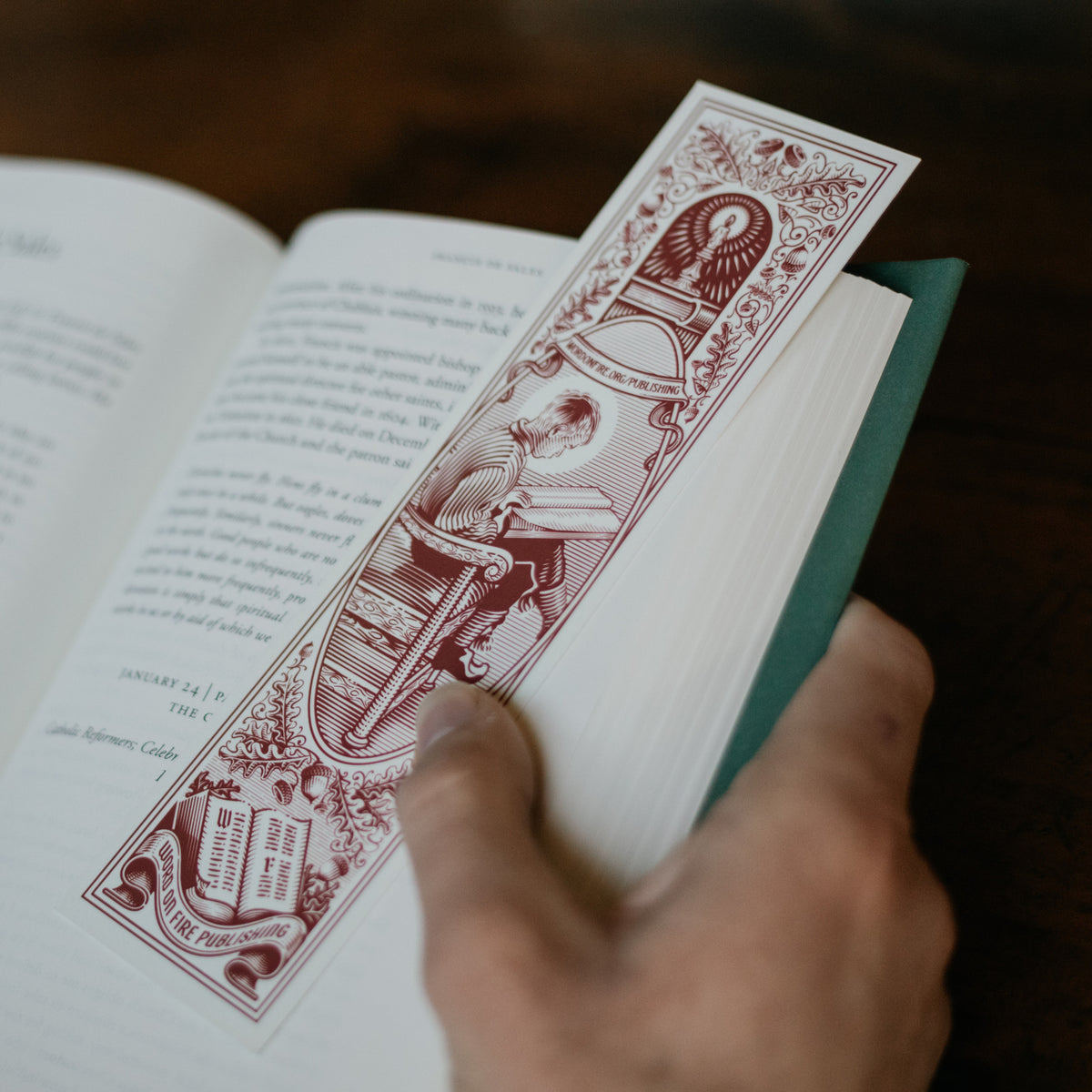 Person Using Bookmark Word on Fire Publishing Bookmarks (5 Pack)