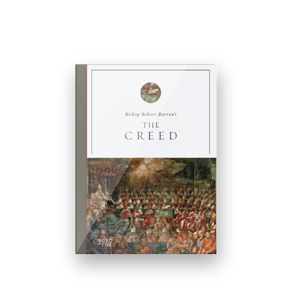 The Creed - Film DVD cover featuring classical religious artwork depicting a council of church figures, Contributors include Bishop Robert Barron, suitable for adult viewers, ISBN 9781631407327, DVD binding type.