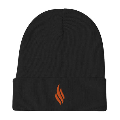Flame Embroidered Beanie